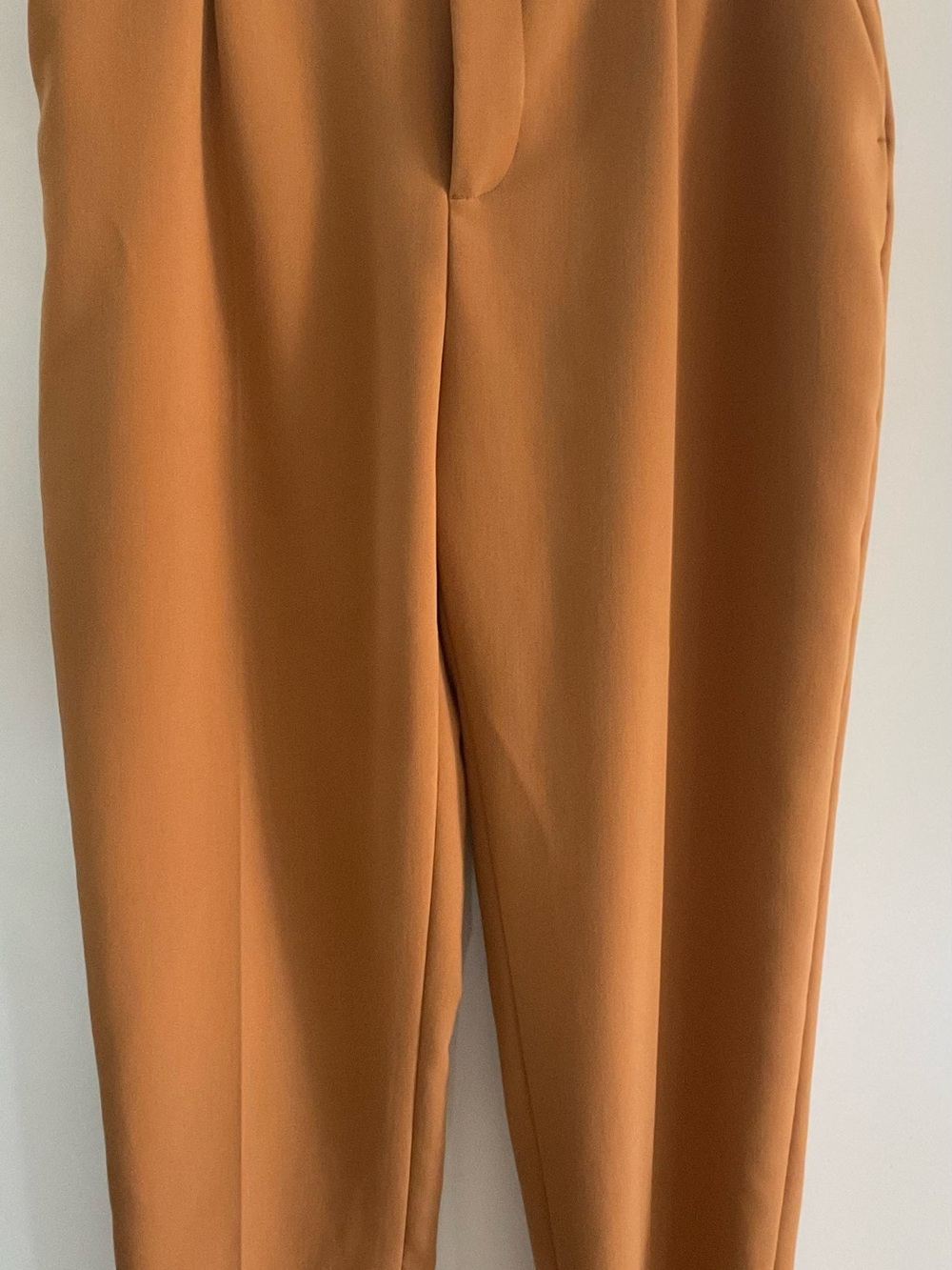 Zara-Tailored Dress Pants in Cognac Brown